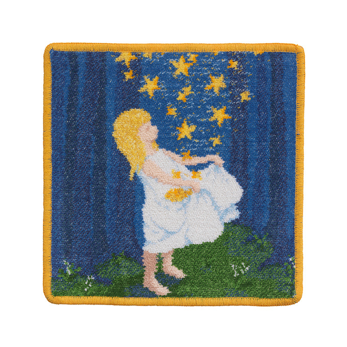 星星銀幣面巾(25x25)