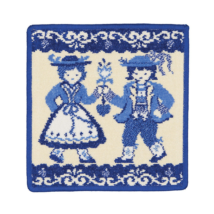 傳統服飾面巾(25x25)/藍